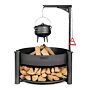 CookKing Bol à Feu Multifonctionnel Montana X avec Grille de Cuisson 60 cm