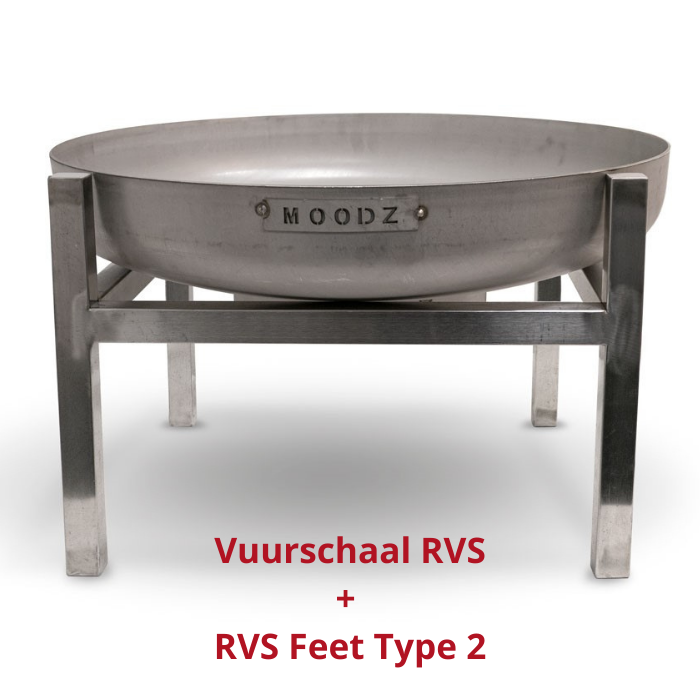 MOODZ Pieds en acier inoxydable Type 2 Ø80