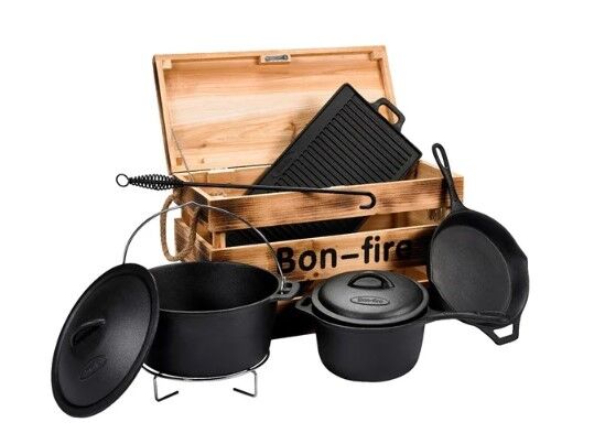 Bon Fire Set de cuisson en fonte