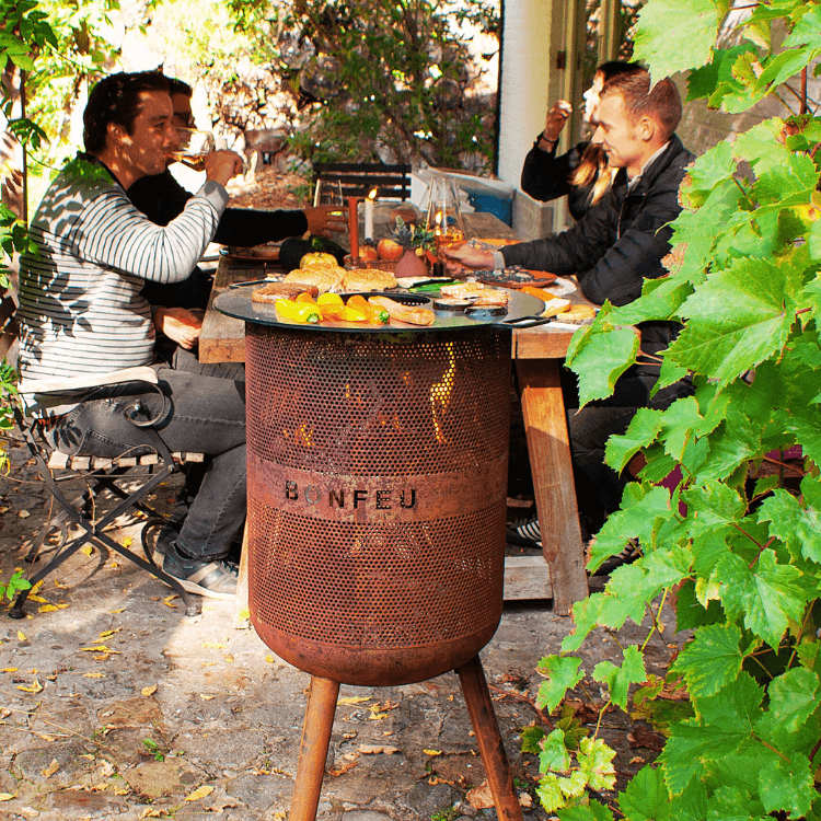 plaque de cuisson plancha sur le brasero BonVes